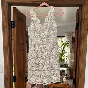 Ann Taylor brand new Elegant Cream Lace Slip Dress